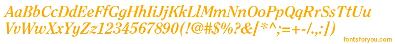 ClearfacestdBolditalic Font – Orange Fonts on White Background