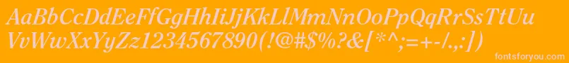 ClearfacestdBolditalic Font – Pink Fonts on Orange Background