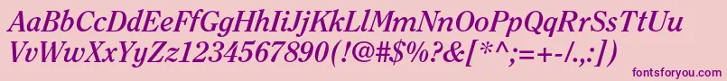 ClearfacestdBolditalic Font – Purple Fonts on Pink Background
