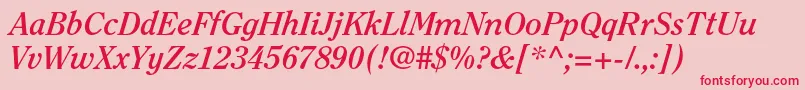 Шрифт ClearfacestdBolditalic – красные шрифты на розовом фоне