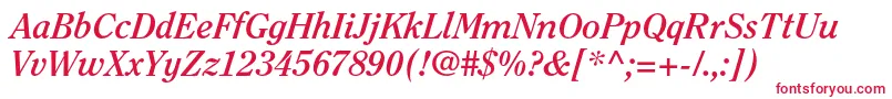 Шрифт ClearfacestdBolditalic – красные шрифты на белом фоне