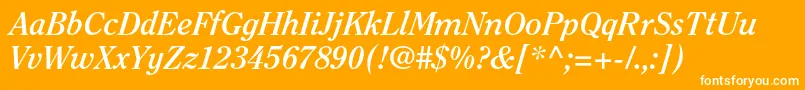 ClearfacestdBolditalic Font – White Fonts on Orange Background