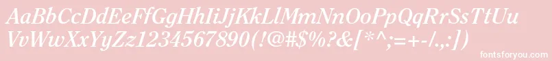 ClearfacestdBolditalic Font – White Fonts on Pink Background