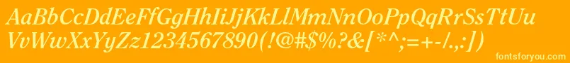 ClearfacestdBolditalic Font – Yellow Fonts on Orange Background