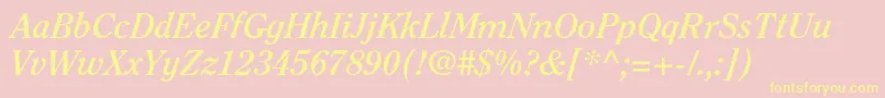 ClearfacestdBolditalic Font – Yellow Fonts on Pink Background