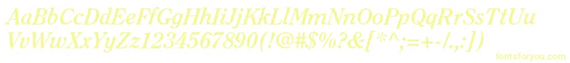 ClearfacestdBolditalic Font – Yellow Fonts on White Background