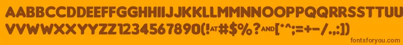 InsaniburgerWithCheese Font – Brown Fonts on Orange Background