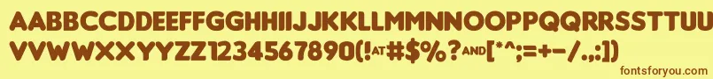 InsaniburgerWithCheese Font – Brown Fonts on Yellow Background