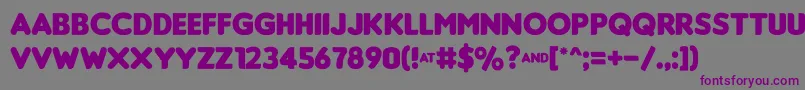 Шрифт InsaniburgerWithCheese – фиолетовые шрифты на сером фоне