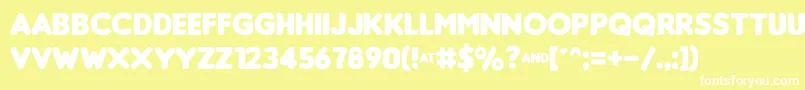 InsaniburgerWithCheese Font – White Fonts on Yellow Background