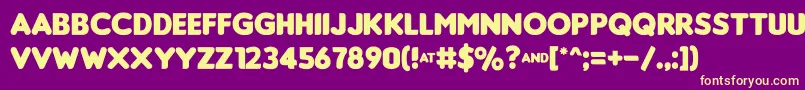 InsaniburgerWithCheese-Schriftart – Gelbe Schriften auf violettem Hintergrund
