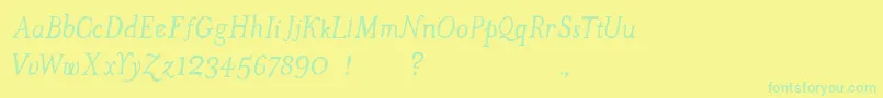 Lisätietoja TheMissusHandOblique-fontista TheMissusHandOblique-fontti – vihreät fontit keltaisella taustalla