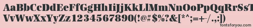 フォントUrwantiquatultbolextnar – ピンクの背景に黒い文字