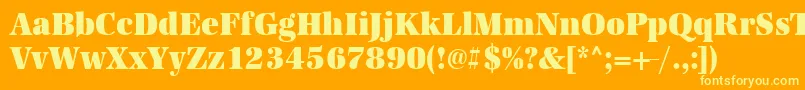 Urwantiquatultbolextnar Font – Yellow Fonts on Orange Background