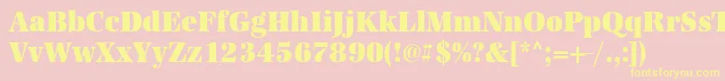 Urwantiquatultbolextnar Font – Yellow Fonts on Pink Background