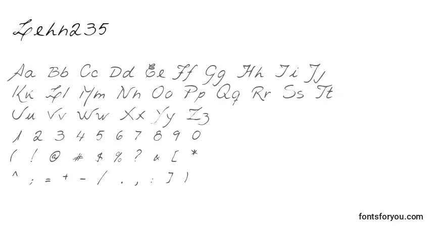 Lehn235フォント–アルファベット、数字、特殊文字