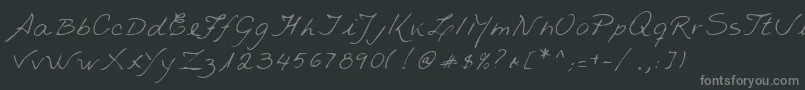 フォントLehn235 – 黒い背景に灰色の文字