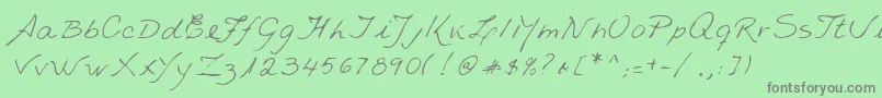 フォントLehn235 – 緑の背景に灰色の文字