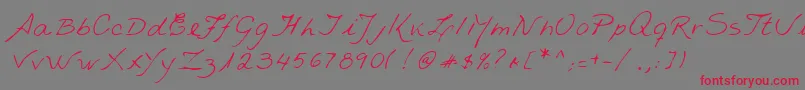 Lehn235 Font – Red Fonts on Gray Background