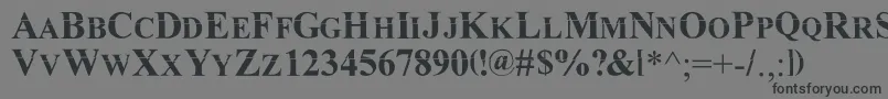 MurdoinkMkda-Schriftart – Schwarze Schriften auf grauem Hintergrund
