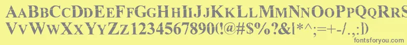 MurdoinkMkda Font – Gray Fonts on Yellow Background