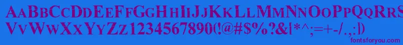 MurdoinkMkda Font – Purple Fonts on Blue Background