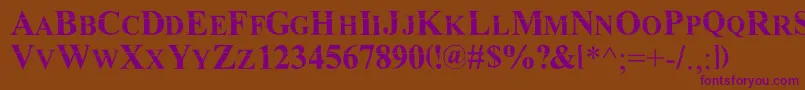 MurdoinkMkda Font – Purple Fonts on Brown Background