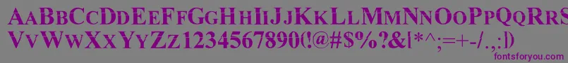 MurdoinkMkda-fontti – violetit fontit harmaalla taustalla