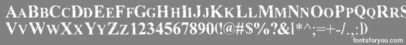 MurdoinkMkda Font – White Fonts on Gray Background