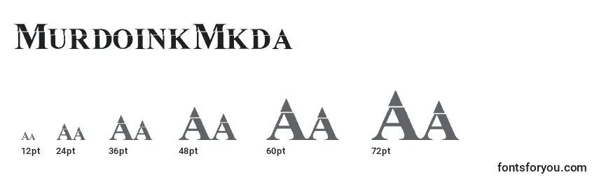 Размеры шрифта MurdoinkMkda