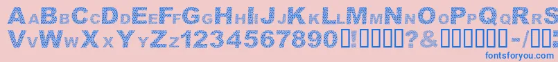 Darskin ffy Font – Blue Fonts on Pink Background