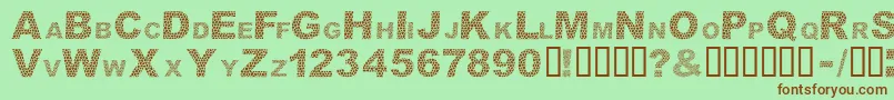 Darskin ffy Font – Brown Fonts on Green Background