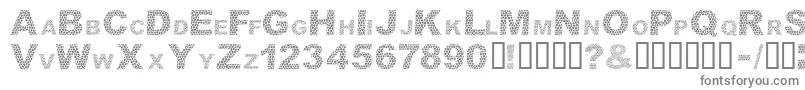 Darskin ffy-fontti – harmaat kirjasimet valkoisella taustalla