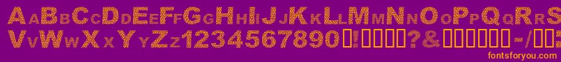 Darskin ffy Font – Orange Fonts on Purple Background