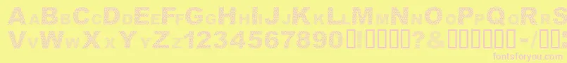 Darskin ffy Font – Pink Fonts on Yellow Background