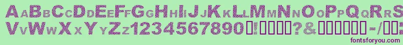 Darskin ffy Font – Purple Fonts on Green Background