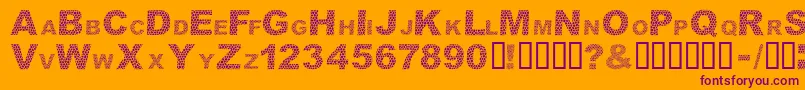 Darskin ffy Font – Purple Fonts on Orange Background