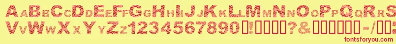 Darskin ffy Font – Red Fonts on Yellow Background