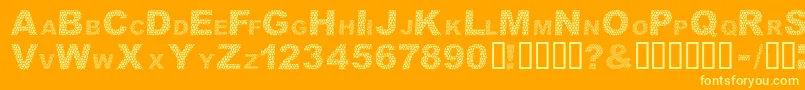 Darskin ffy Font – Yellow Fonts on Orange Background