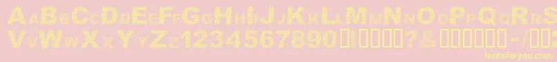 Darskin ffy Font – Yellow Fonts on Pink Background