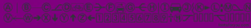 DeutschebahnagThree Font – Black Fonts on Purple Background