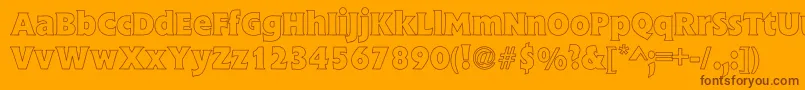 EschewHollow Font – Brown Fonts on Orange Background