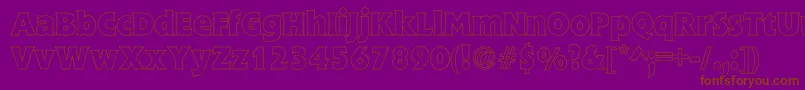 Police EschewHollow – polices brunes sur fond violet