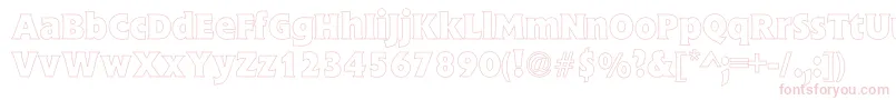 EschewHollow Font – Pink Fonts on White Background