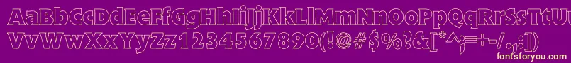 EschewHollow Font – Yellow Fonts on Purple Background