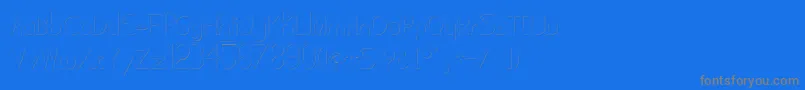 Tubolacao-Schriftart – Graue Schriften auf blauem Hintergrund