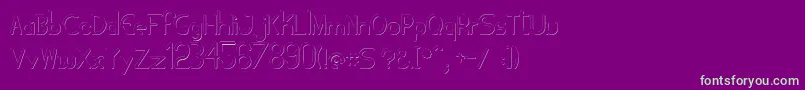 Tubolacao-Schriftart – Grüne Schriften auf violettem Hintergrund