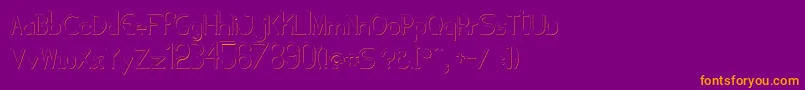 Tubolacao-Schriftart – Orangefarbene Schriften auf violettem Hintergrund