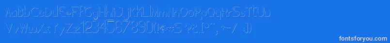 フォントTubolacao – ピンクの文字、青い背景
