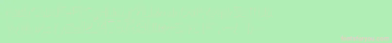 Tubolacao-Schriftart – Rosa Schriften auf grünem Hintergrund
